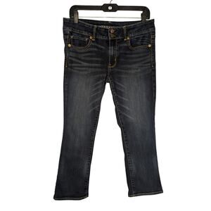 American Eagle Women Jeans, Dark Wash Super Stretch Artist Crop Jeans, sz 10R